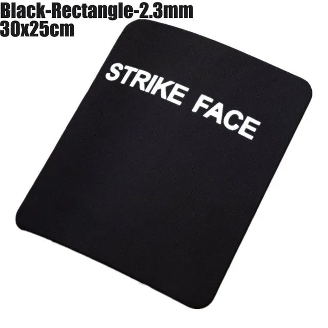 NIJ IIIA Skottsäker stålplåt för taktisk säkerhetsväst Antiballistisk kroppsrustning Stabsäker bräda 10"x12" 2,3mm 25x30cm (OBS MÅSTE LÄGGA TILL VÄSTEN MANUELLT ANNARS KÖPER DU ENDAST PLÅTEN!)