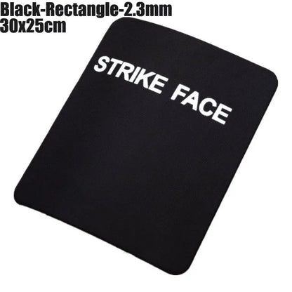 NIJ IIIA Skottsäker stålplåt för taktisk säkerhetsväst Antiballistisk kroppsrustning Stabsäker bräda 10"x12" 2,3mm 25x30cm (OBS MÅSTE LÄGGA TILL VÄSTEN MANUELLT ANNARS KÖPER DU ENDAST PLÅTEN!)